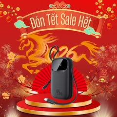 Pin Dự Phòng Baseus EnerFill FC31 QPow 3 10000mAh/20000mAh 45W (Digital Display, with Built-in USB-C + iP Cable)