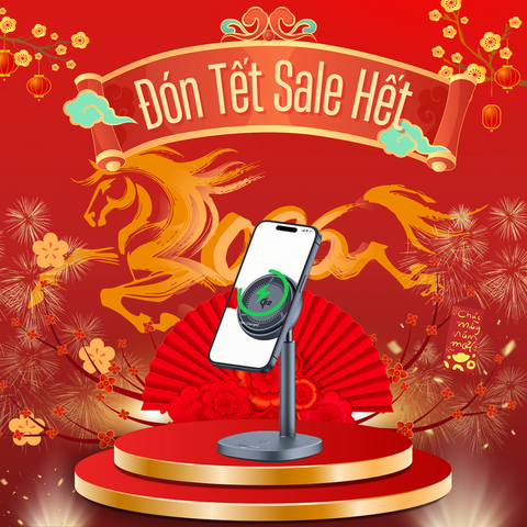 Đế Sạc Đứng Không Dây Baseus Orbit 2 Pro Air-Cooled 2-in-1 Qi2 20W (with MagSafe)