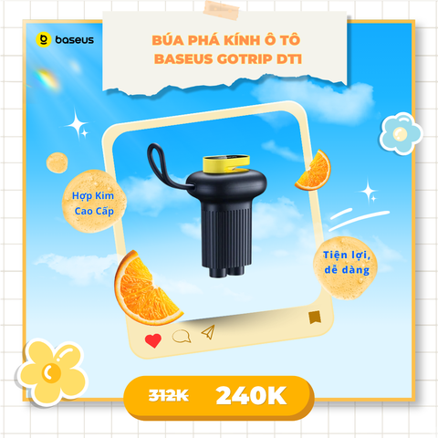 Búa Phá Kính Ô Tô 2 Đầu Baseus GoTrip DT1