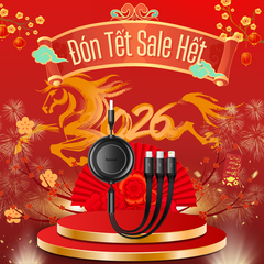 Cáp Sạc Dây Rút Thế Hệ Mới Baseus Bright Mirror 2 Series Retractable 3-in-1 (USB to M+L+C 3.5A 1.1m)