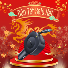 Tẩu Sạc Cho Ô Tô Baseus PrimeTrip VR2 30W (with 31.5-Inch Retractable Cable C+Type-C Port, Uninterrupted & Ultra-Safe Charging, 360° Rotation)