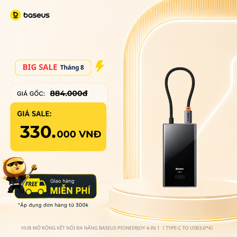 Hub Mở Rộng Kết Nối Đa Năng Baseus PioneerJoy Series Multifunctional cho Smartphone/Tablet/Macbook/Laptop (4/5/6/8-Port Type-C HUB Adapter)