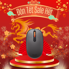 Chuột không dây Baseus F01B – 3 chế độ: 2.4GHz/Bluetooth 5.0/3.0, 1600dpi, dùng cho laptop, MacBook, iPad