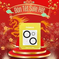 Kính Bảo Vệ Camera Baseus Crystal Series HD Full-frame for iP 15/16 Series (Pack of 2 with 2 cleaning kits)