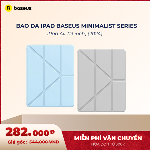 Bao Da iPad Baseus Minimalist Series Protective Case Cho iPad Mini/Air/Pro (Mặt lưng trong suốt, Smart Cover)