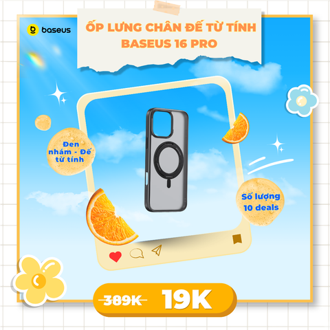 Ốp Lưng Chân Đế Từ Tính Baseus SkyRing Series 360° with Stand for iP15/16