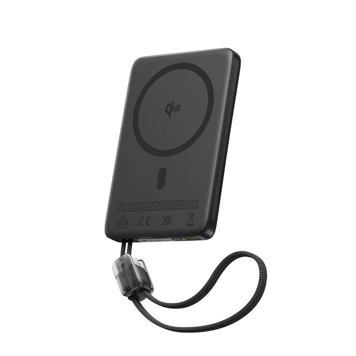 Baseus PicoGo AM41 Ultra Slim Magnetic Power Bank with Built-in USB-C Cable 10000mAh 27W Cosmic Black (Includes Simple USB-C to USB-C Cable 20V/3A 30cm Black) (E0027204)