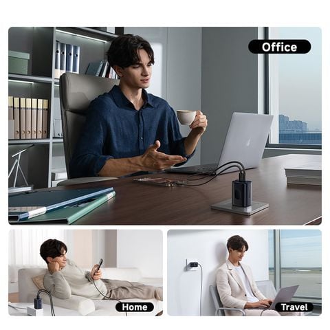 Củ Sạc Nhanh Baseus PicoGo AE11 100W (2*Type-C + 1*USB-A)