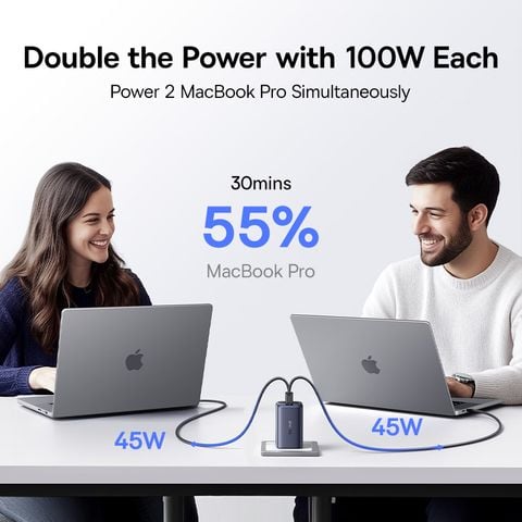 Củ Sạc Nhanh Baseus PicoGo AE11 100W (2*Type-C + 1*USB-A)
