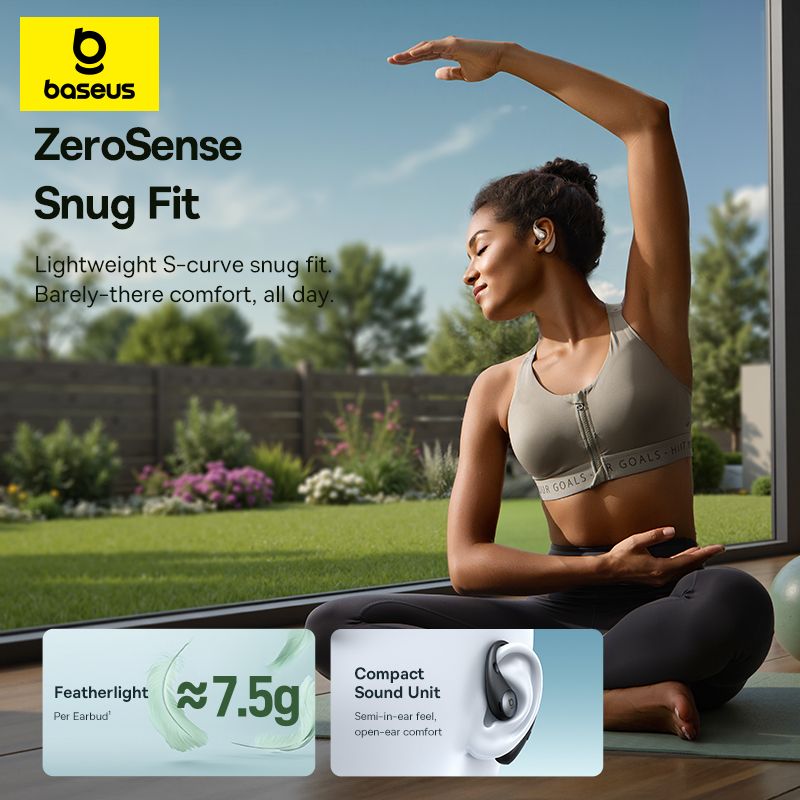 Tai Nghe Bluetooth TWS Baseus Eli Sport 2 (Bluetooth v6.0, 8H, IP57, SuperBass 2.0, Hi-Res Audio, 4-Mic ENC, Smart App Control)