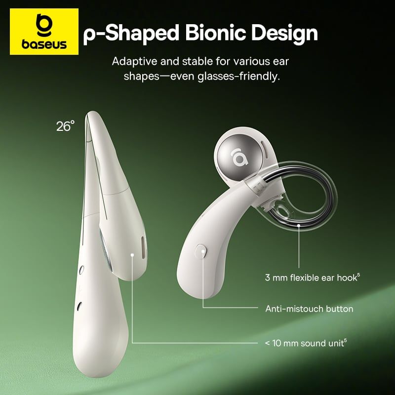 Tai Nghe Bluetooth TWS Baseus Eli Sport 2 (Bluetooth v6.0, 8H, IP57, SuperBass 2.0, Hi-Res Audio, 4-Mic ENC, Smart App Control)