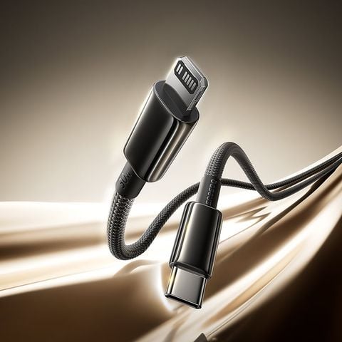 Cáp Sạc Nhanh C to Lightning Baseus Tungsten Gold Air 30W (1.2m/2m, 480Mbps)