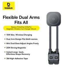 Đế Giữ Điện Thoại Từ Tính Kiêm Sạc Không Dây Baseus PrimeTrip C03s Pro (15W Wireless Charging, Stick-On Type)