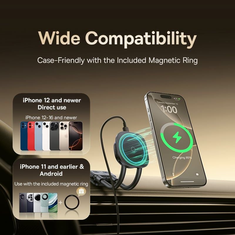 Đế Giữ Điện Thoại Từ Tính Kiêm Sạc Không Dây Baseus PrimeTrip C03s Pro (15W Wireless Charging, Stick-On Type)