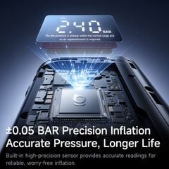 Máy Bơm Lốp Ô Tô Baseus GoTrip VA1 (19-Cylinder, Không Dây, 5000mAh, 5 Inflation Modes, ±0.05 BAR Pressure Accuracy, LED Tire Pressure Display, Auto Stop)