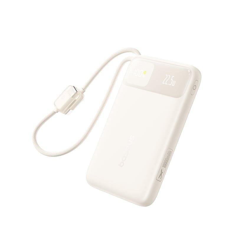 Pin dự phòng Baseus EnerFill FC11 Digital Display Power Bank with Dual Built-in Cables 10000mAh 22.5W Beige (E0027R05) Pin dự phòng Baseus EnerFill FC11 Digital Display Power Bank with Dual Built-in Cables 10000mAh 22.5W Beige (E0027R05)