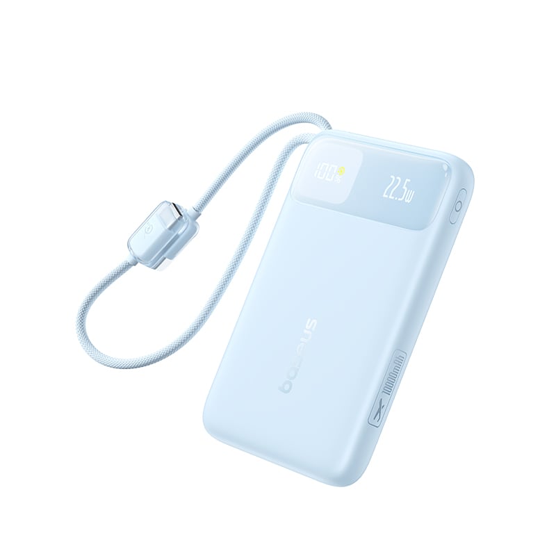Pin sạc dự phòng Baseus EnerFill FC11 Digital Display Power Bank with Dual Built-in Cables 20000mAh 22.5W Galaxy Blue (E0027S06) Pin sạc dự phòng Baseus EnerFill FC11 Digital Display Power Bank with Dual Built-in Cables 20000mAh 22.5W Galaxy Blue (E0027S06)