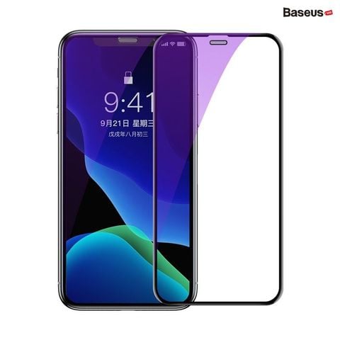 Kính cường lực chống trầy, chống bụi Baseus full-screen curved tempered glass screen protector For iP 11/11Promax/iPX (2 Pcs, Pasting Artifact, Che màng loa)