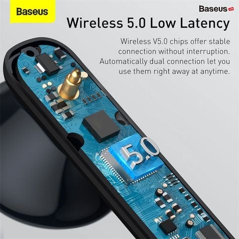 Tai nghe không dây Baseus Encok W2  True Wireless Earphones (Bluetooth 5.0, 24h sử dụng)