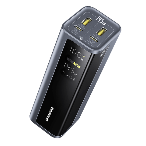 Pin Dự Phòng 2C+2A Baseus EnerGeek GP12 20800mAh 145W (with Digital Display, Bao gồm C to C Cable 1M 100W)