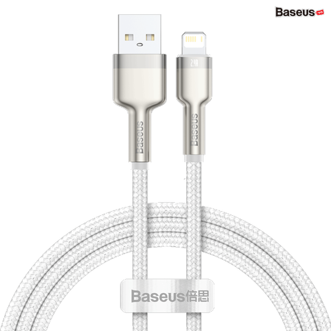 Cáp sạc nhanh Baseus Cafule Metal – USB-A to Lightning, 2.4A, siêu bền, dùng cho iPhone/iPad, chống đứt gãy