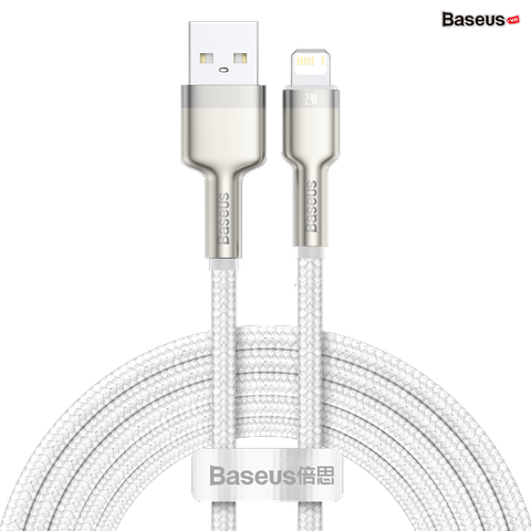 Cáp sạc nhanh Baseus Cafule Metal – USB-A to Lightning, 2.4A, siêu bền, dùng cho iPhone/iPad, chống đứt gãy