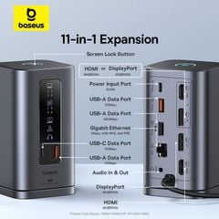 Hub Mở Rộng Đa Năng Baseus Spacemate Series 11-in-1 Docking Station WIN Version ( xuất 3 màn hình mở rộng MST cho Windows )