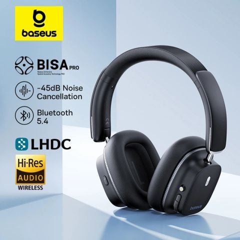 Tai Nghe Chụp Tai Bluetooth Baseus Bass 30 Max (Bluetooth 5.3, -30dB, Noise Cancellation Over Headset, Ultra Low Latency, 50H Time)