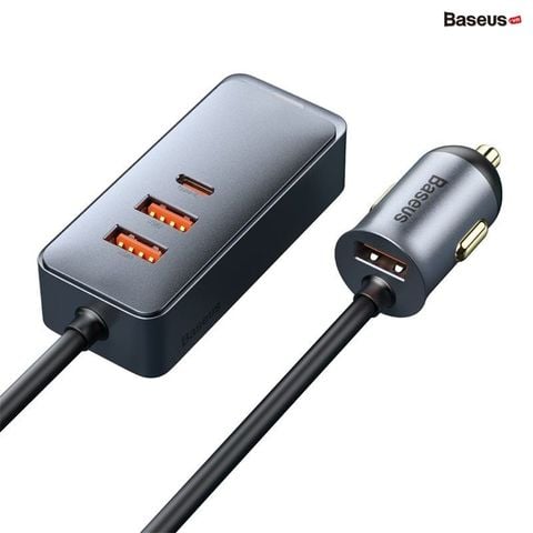 Tẩu sạc nhanh Baseus Share Together 120W – Mở rộng 4 cổng (4×30W), hỗ trợ QC/PD/PPS, sạc nhanh cho ô tô tiện lợi
