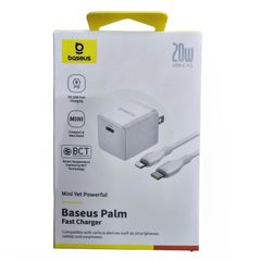 Bộ Sạc Nhanh Kèm Cáp Baseus Palm 1C 20W (For iPhone/iPad/Samsung/Google Pixel)