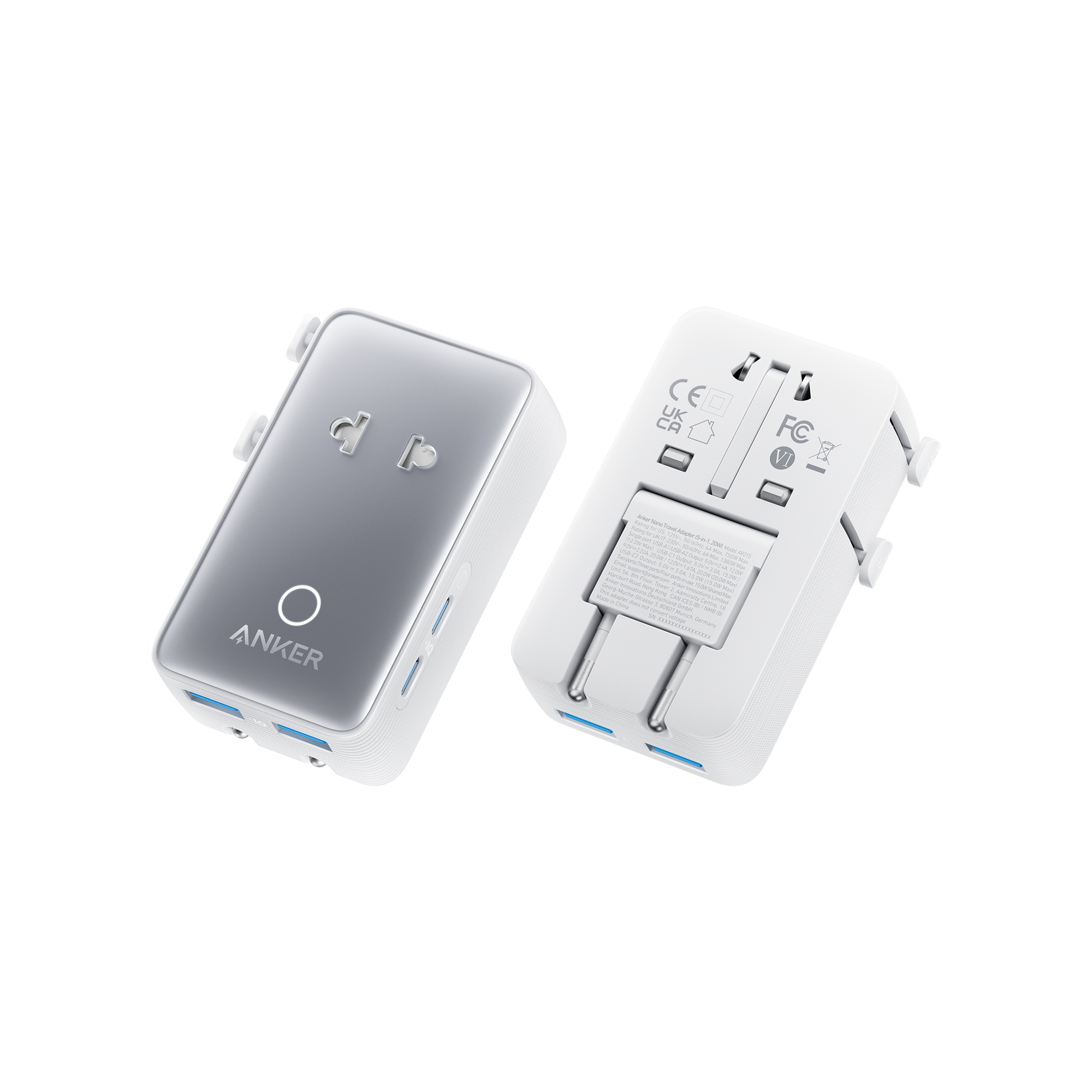 Giải pháp phụ kiện Sạc Anker Nano 20W - A9215 (Bộ Chuyển Đổi Du Lịch 5 Cổng). (Nguồn: Anker.vn)