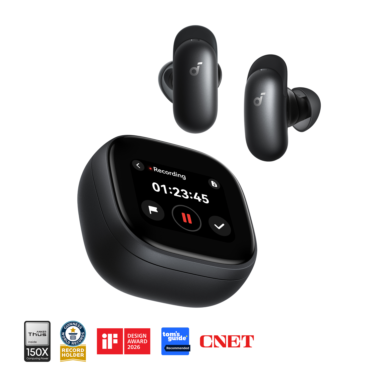 Giải pháp phụ kiện Tai Nghe Bluetooth Soundcore Liberty 5 Pro Max - D1204 theo nhu cầu Tai nghe True Wireless Nhỏ Gọn & Đàm Thoại Thông Minh. (Nguồn: Anker.vn)