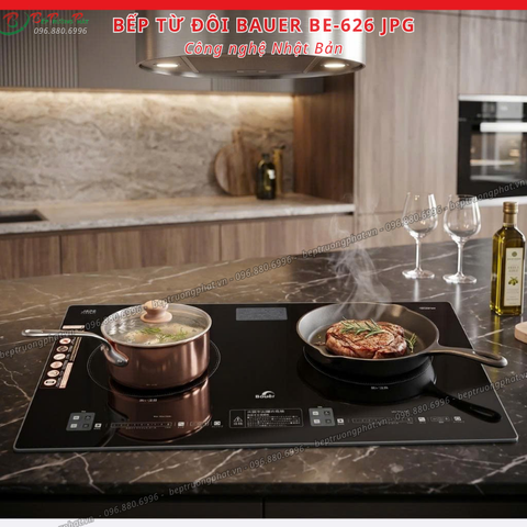 Bếp Từ đôi BAUER BE 626JPG -BH chính hãng 3 năm