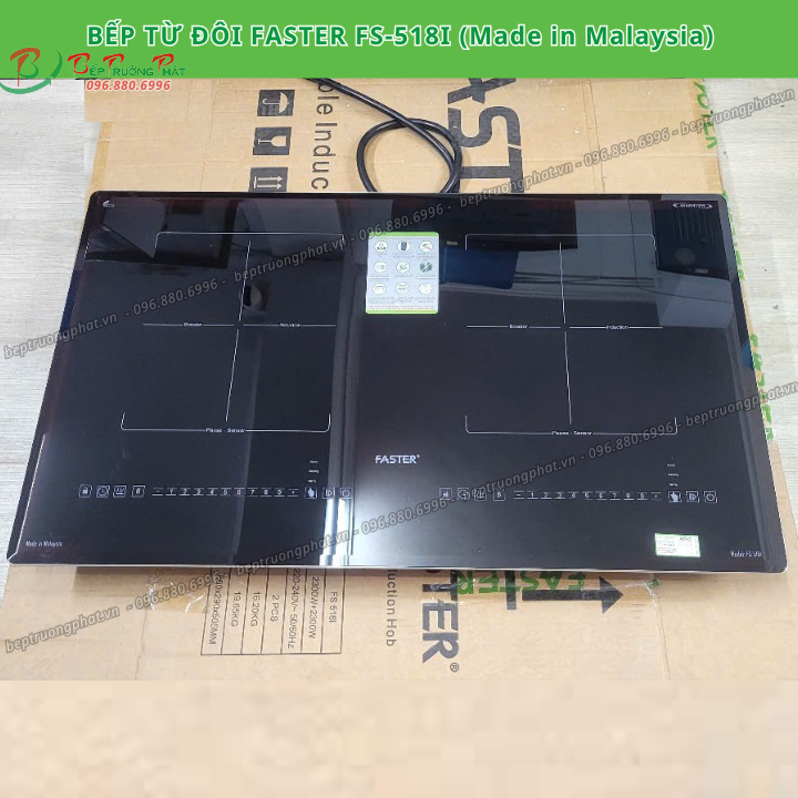 Bếp từ đôi Faster FS-518I | Malaysia | BH chính hãng 3 năm