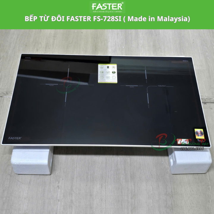 Bếp từ đôi Faster FS-728SI | nhập khẩu Malaysia | Mặt kính Schott ceran