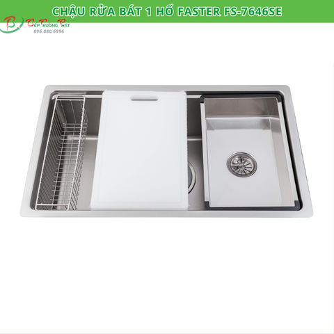 Chậu rửa bát 1 hố Faster FS-7646SE | chậu lắp âm bàn đá | chống xước, bám bẩn