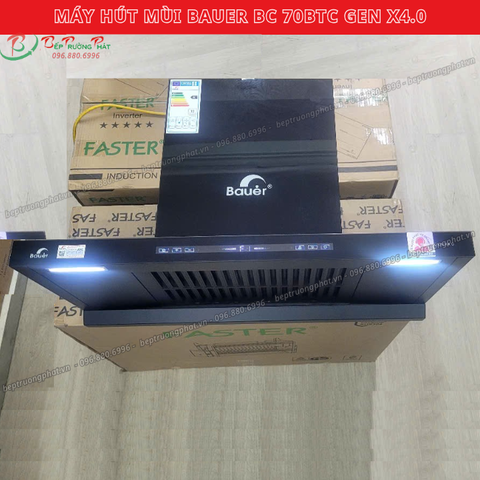 Máy hút mùi chữ T Bauer BC 70BTC GEN X4.0 | Động cơ BLDC | tự làm sạch động cơ|  9 cấp độ hút