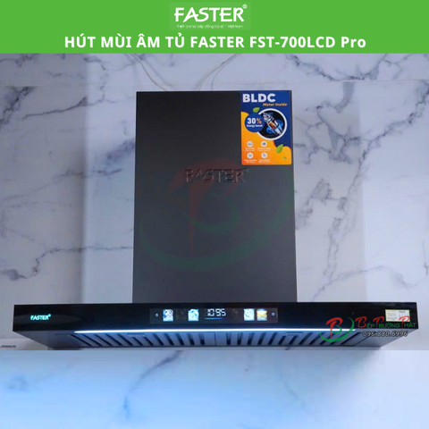 Máy hút mùi chữ T Faster FST 700LCD Pro- Hút mùi 9 cấp độ hút