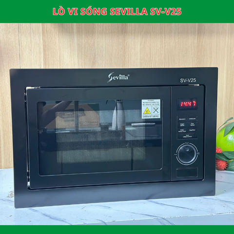 Lò vi sóng kết hợp nướng Sevilla SV-V25 lắp âm tủ/ dung tích 25L