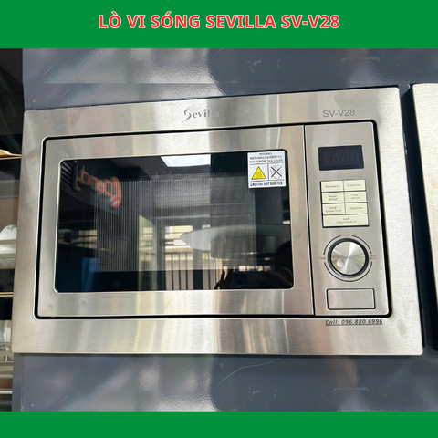 Lò vi sóng kết hợp nướng Sevilla SV-V28 lắp âm tủ/ dung tích 25L