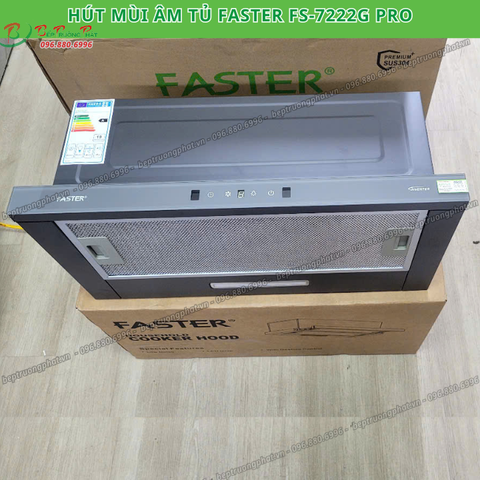 Máy hút mùi âm tủ Faster FS-SYP 7222G Pro | cảm ứng vẫy tay | hẹn giờ tự tắt