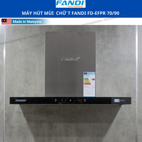 Máy hút mùi chữ T Fandi FD-EFPR70/90 | Made in Malaysia | Công suất: 1400m3/h ( tặng bộ nồi)