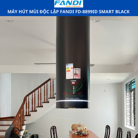 Máy hút mùi đảo,treo độc lập Fandi FD-8899ID Smart Black- Made in Malaysia