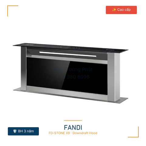 Máy hút mùi âm bàn đá Fandi STONE X9 | Made in Malaysia | Công suất: 1400m3/h | (New 2026)