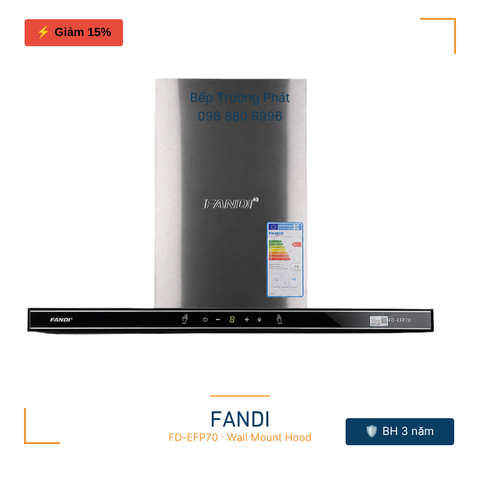 Máy hút mùi chữ T Fandi FD-SHPR70/90 | Made in Malaysia | Công suất: 1400m3/h