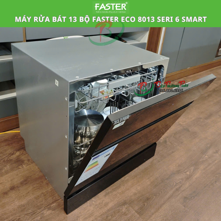 Máy Rửa Bát Faster ECO 8013 Seri 6 Smart-rửa 13 bộ bát đĩa- BH chính hãng 3 năm