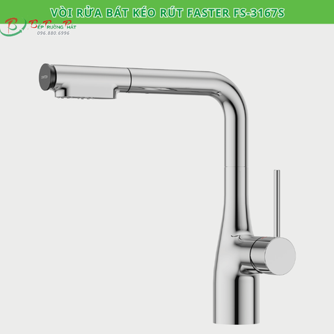 Vòi rửa bát kéo rút hai đường nước Faster FS-3167S