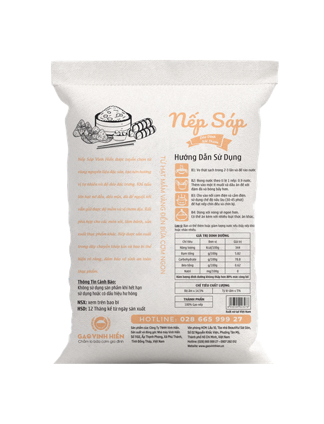  Gạo Nếp Sáp Vinh Hiển 25KG 