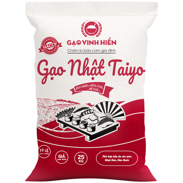  Gạo Nhật TAIYO Vinh Hiển túi 25kg 