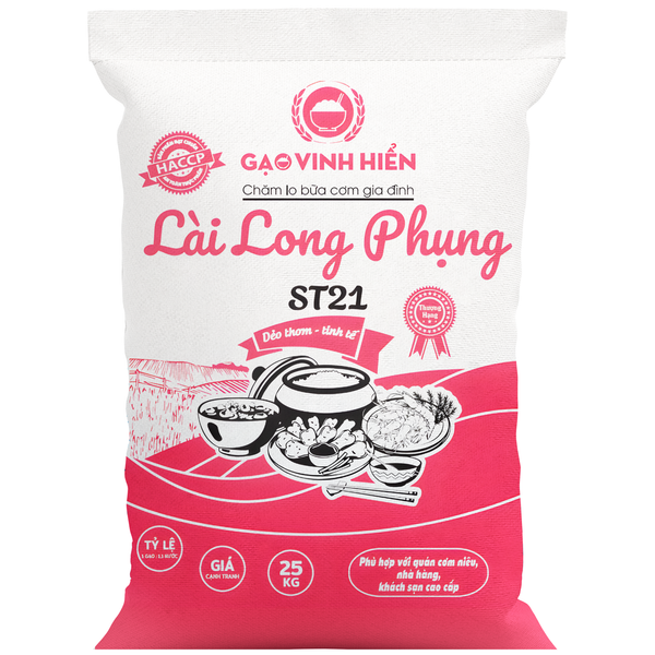  Gạo Cơm Niêu Lài Long Phụng Vinh Hiển 25KG 